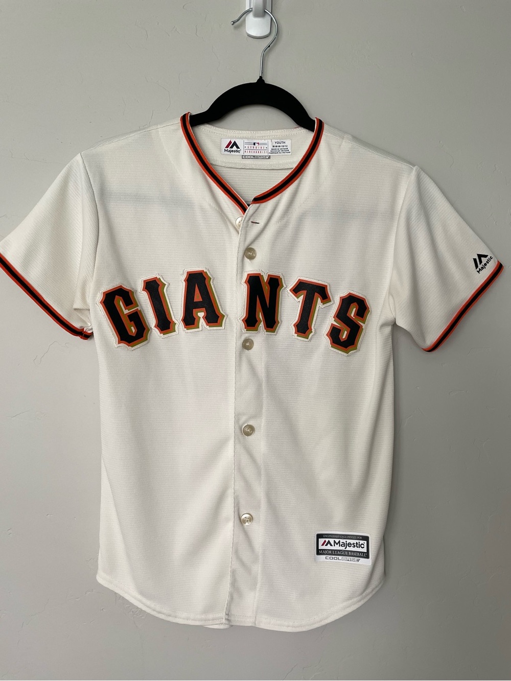 Official Giants Baseball Posey Jersey with Orange & Black Trim, Youth M 10/12